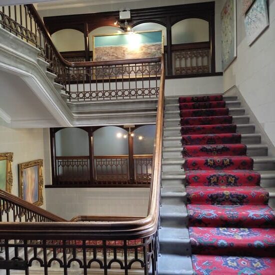 Staircase Camelot Castle Hotel