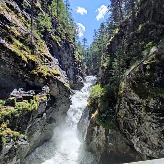 Water rushing through Gorner Gorge