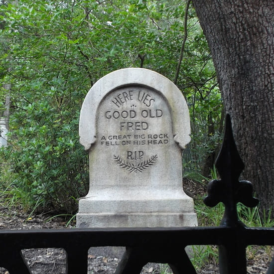 Tombstone for Good Old Fred at Walt Disney World