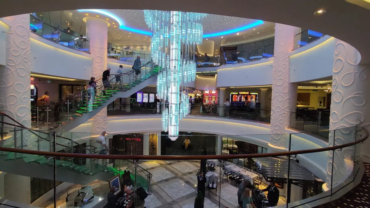 View of decks 6, 7 and 8 on Norwegian Getaway