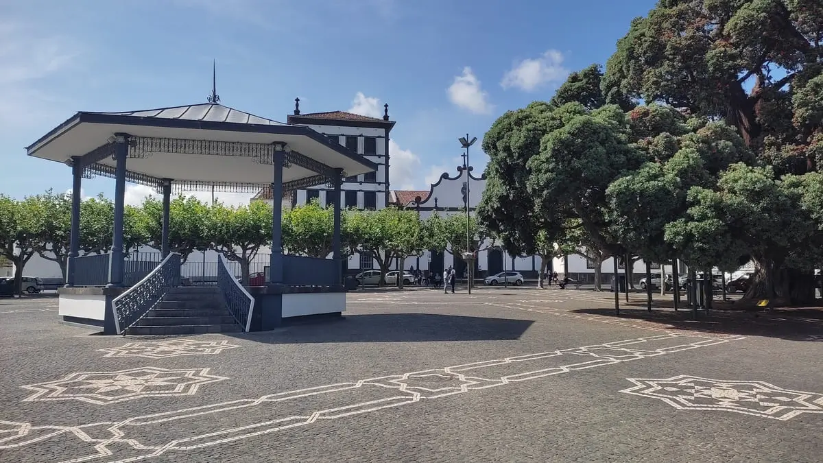 Campo de Sao Francisco with bandstand in Ponta Delgada