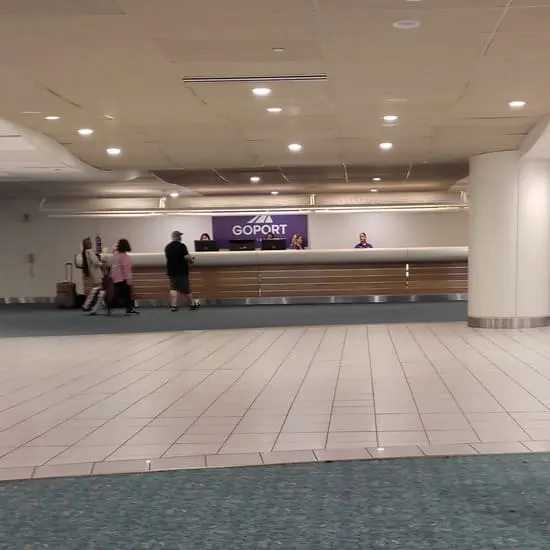 Go Port's check-in counter at Orlando's MCO airport