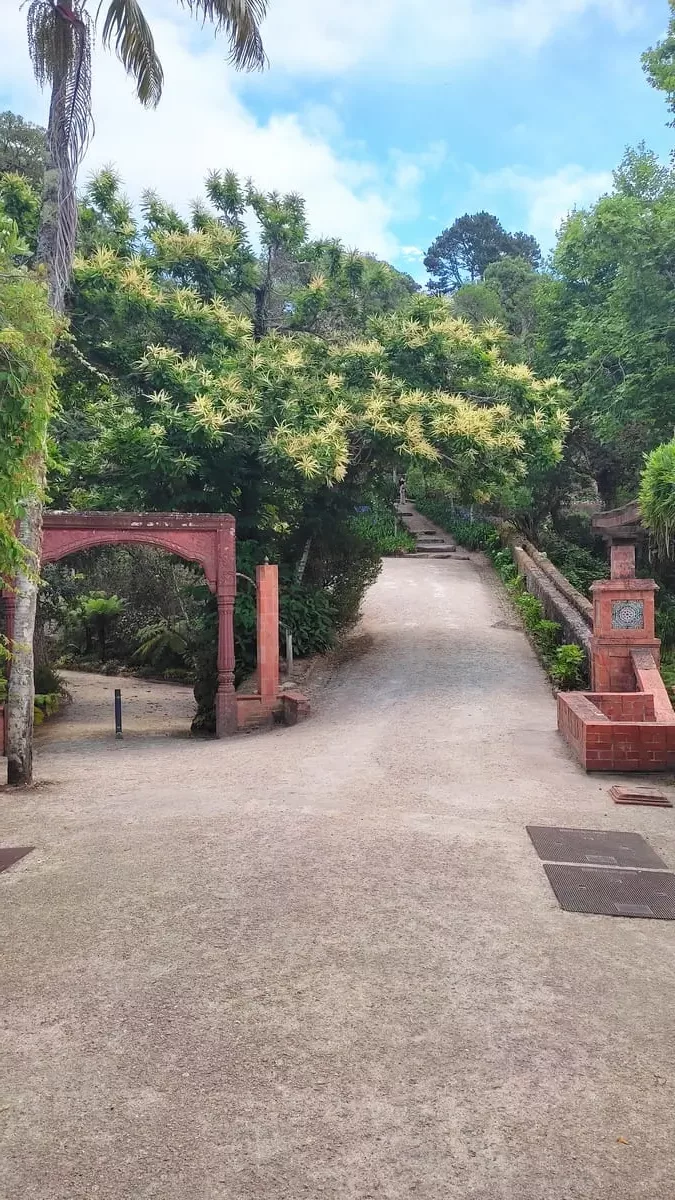 The wide empty path through diverse trees and the Japanese-inspired gate give the Park of Monserrate a serene air - a welcome change after the more hectic sights in Sintra.