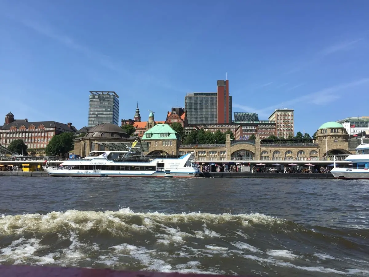 Harbor cruise in Hamburg with view of city - a definite highlight on any Germany itinerary.