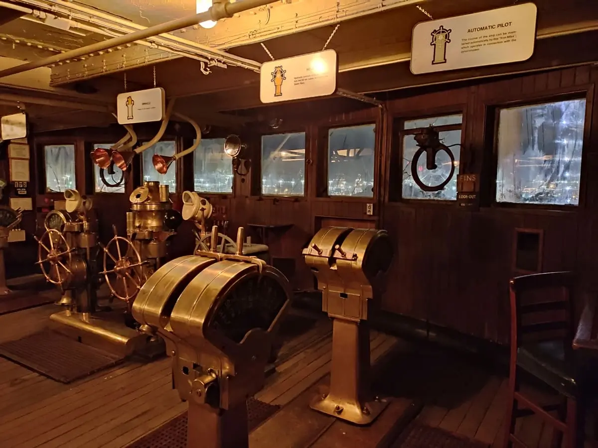 Engine room of Queen Mary in Long Beach