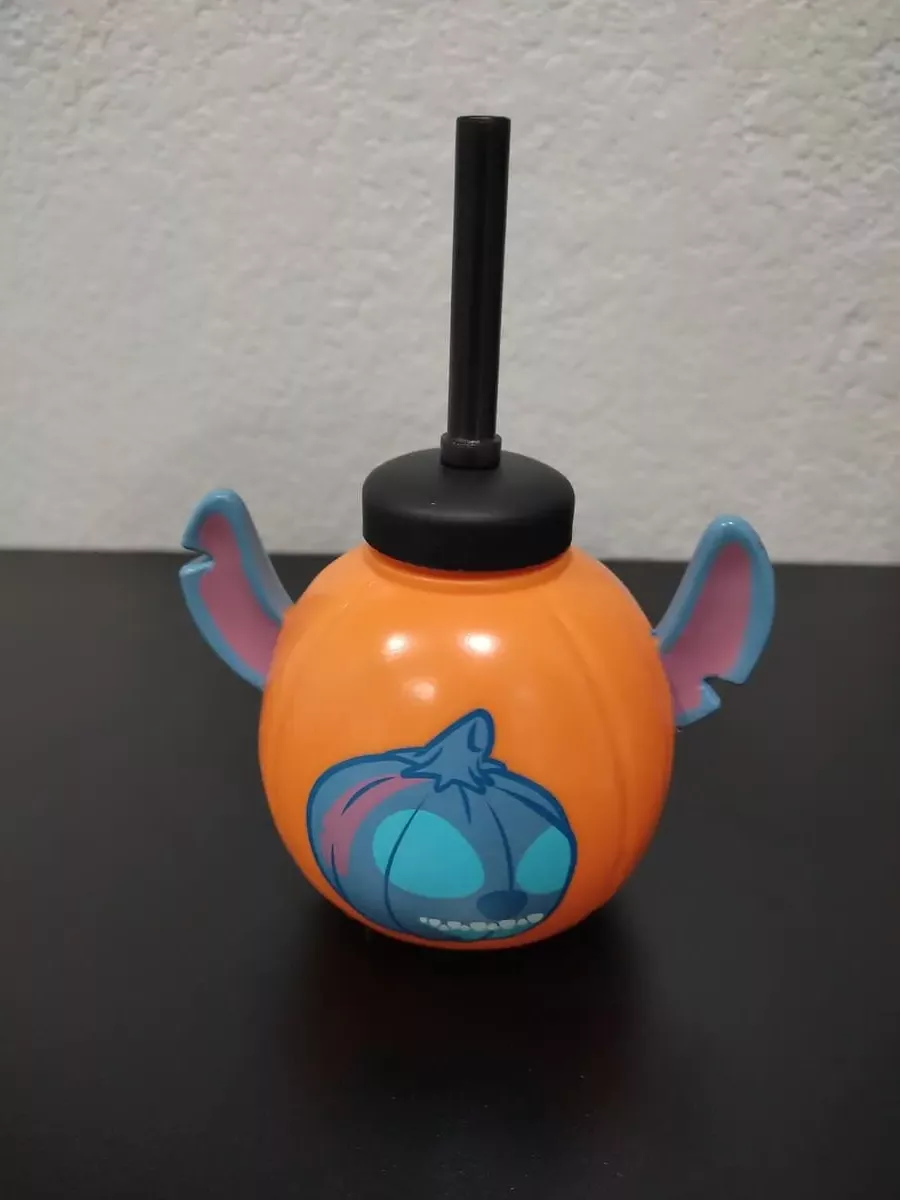 Redemption Price for Pluto's Pumpkin Pursuit: Sippy Cup in form of a pumpkin with a Stitch-style Jack o Lantern printed on front and Stitch ears on sides