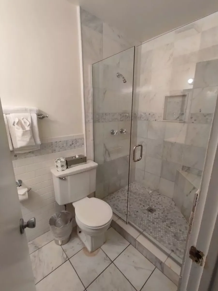 Bathroom with large shower cubicle