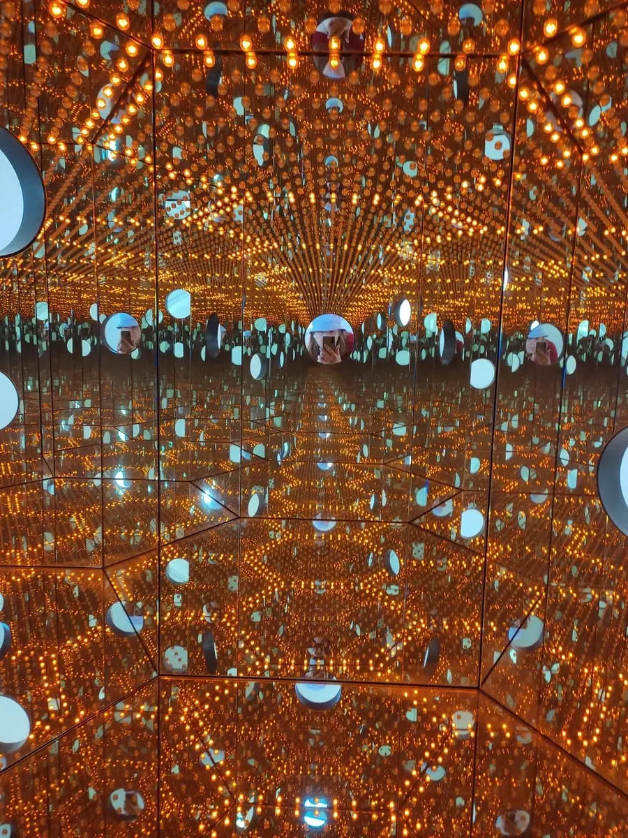 Yayoi Kusama's Longing for Eternity resembles a huge kaleidoscope with changing colors