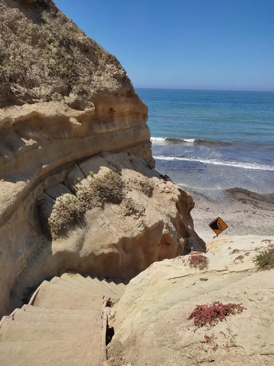 Steps down to beach at Torrey Pines