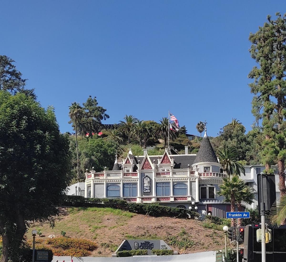 The Magic Castle, clubhouse of the Academy for Magical Arts, is right next to the hotel