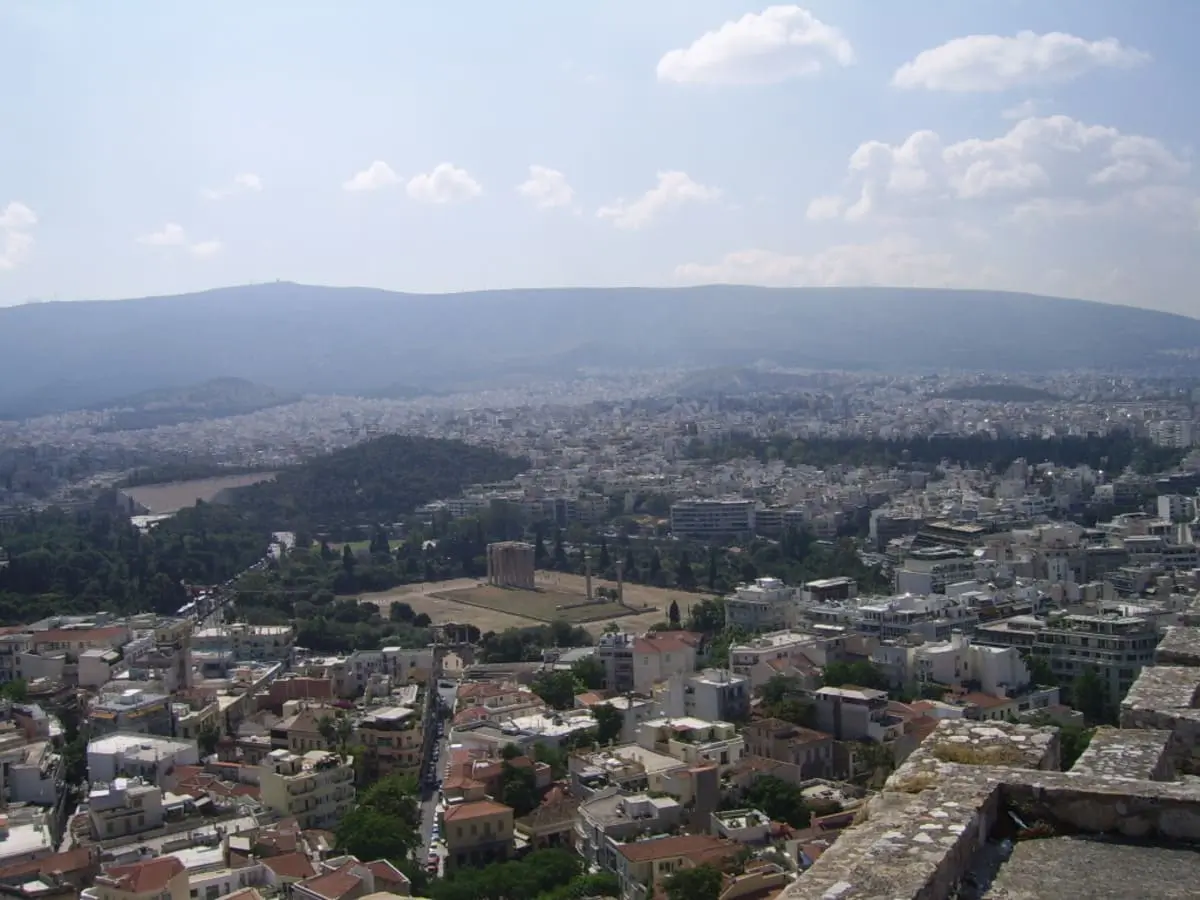 Athen seen from the hill.