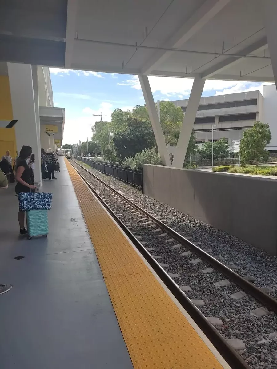 Platform at Brightline station in Fort Lauderdale