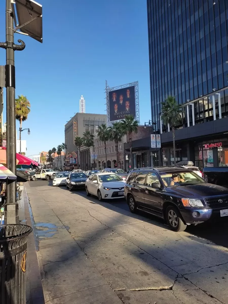 Heavy traffic in Hollywood is one reason not to rent a car on your 3 day LA itinerary