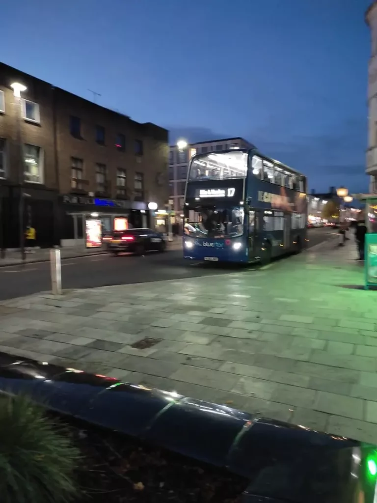 The blue/purple double-decker buses in Southampton reminded me of Harry Potters Knight Bus