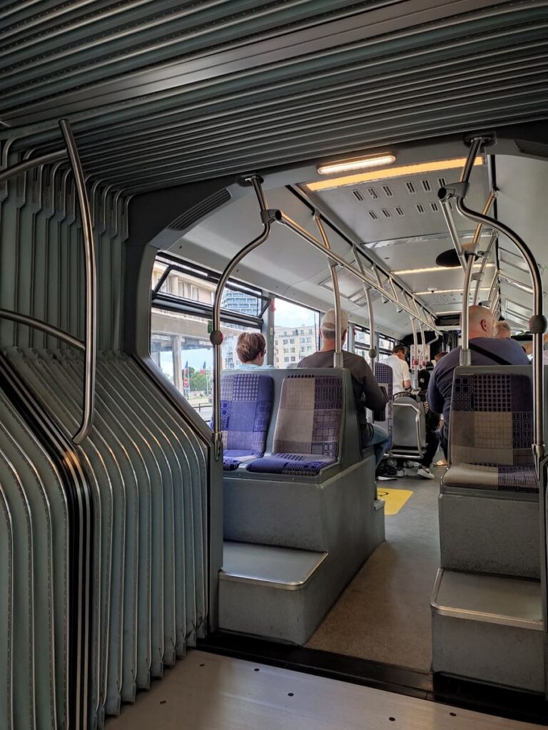 Inside of bus