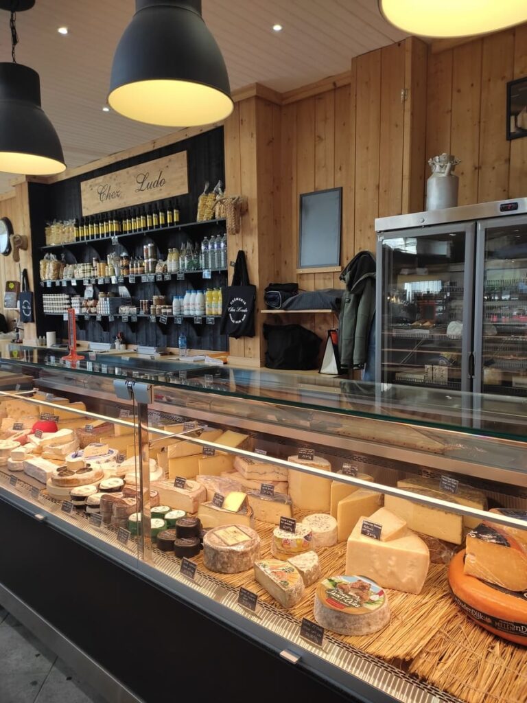 Stall selling cheeses in Soulac