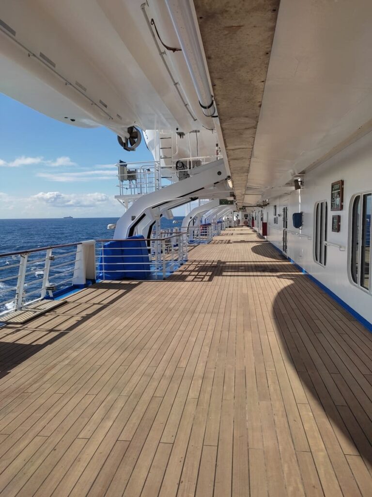 Wooden deck on Carnival Miracle