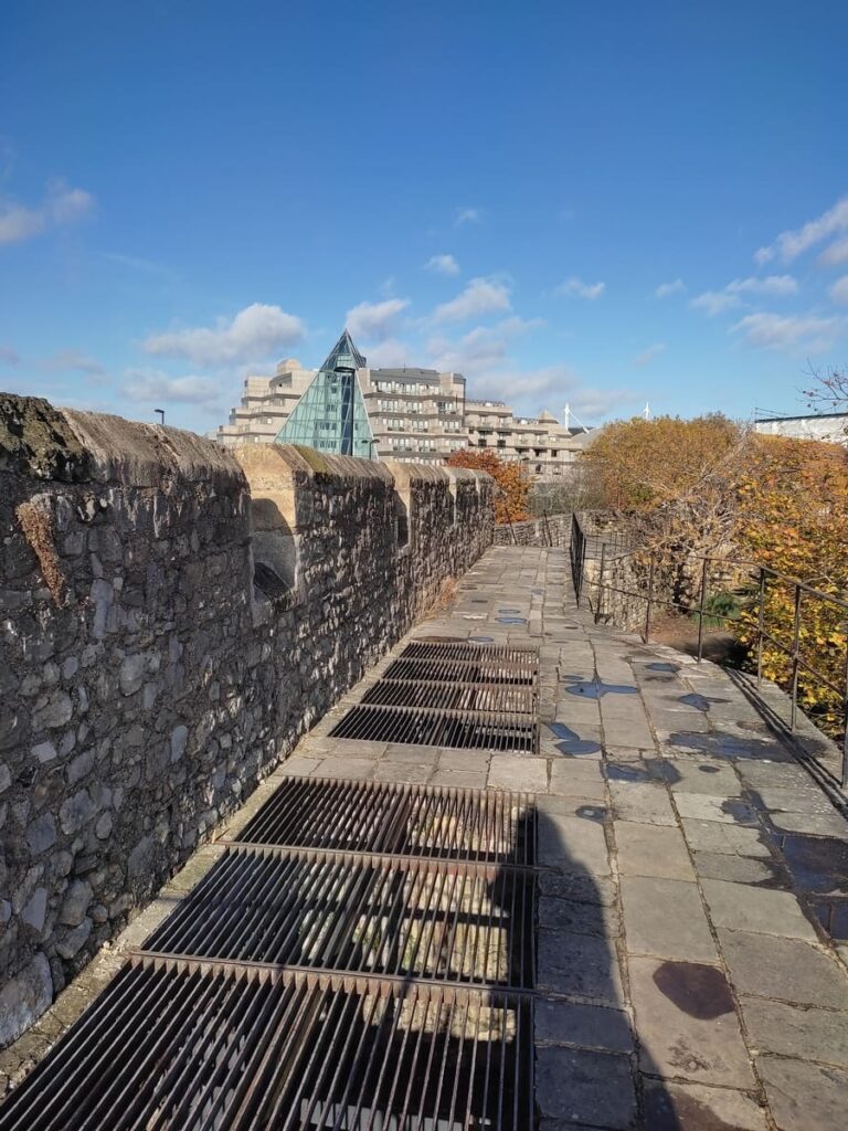 Path on top of City Wall in Southampton