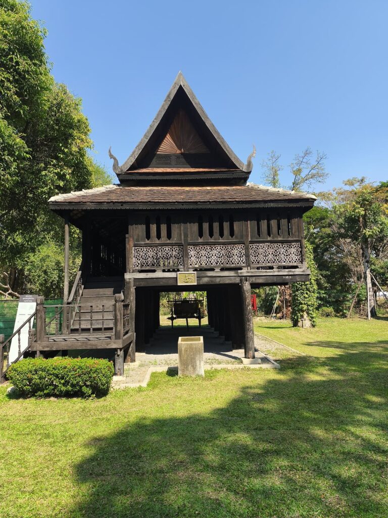 Wooden Lanna house on stilts