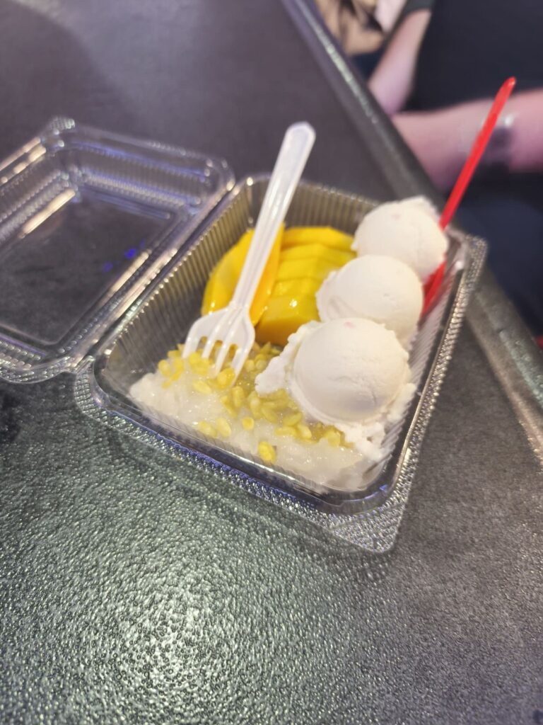 Mango Sticky Rice with Coconut Ice Cream
