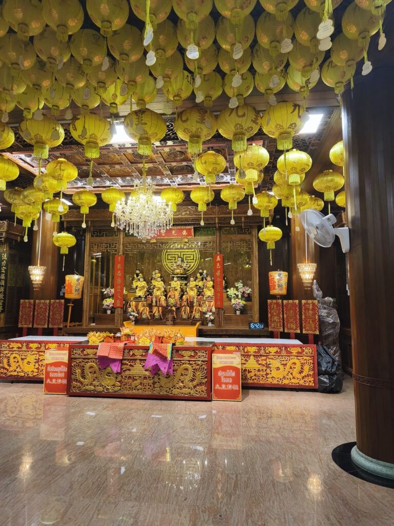 Temple Inside decorated in yellow