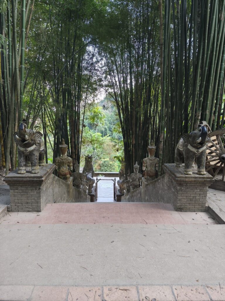 Staircase with elephants