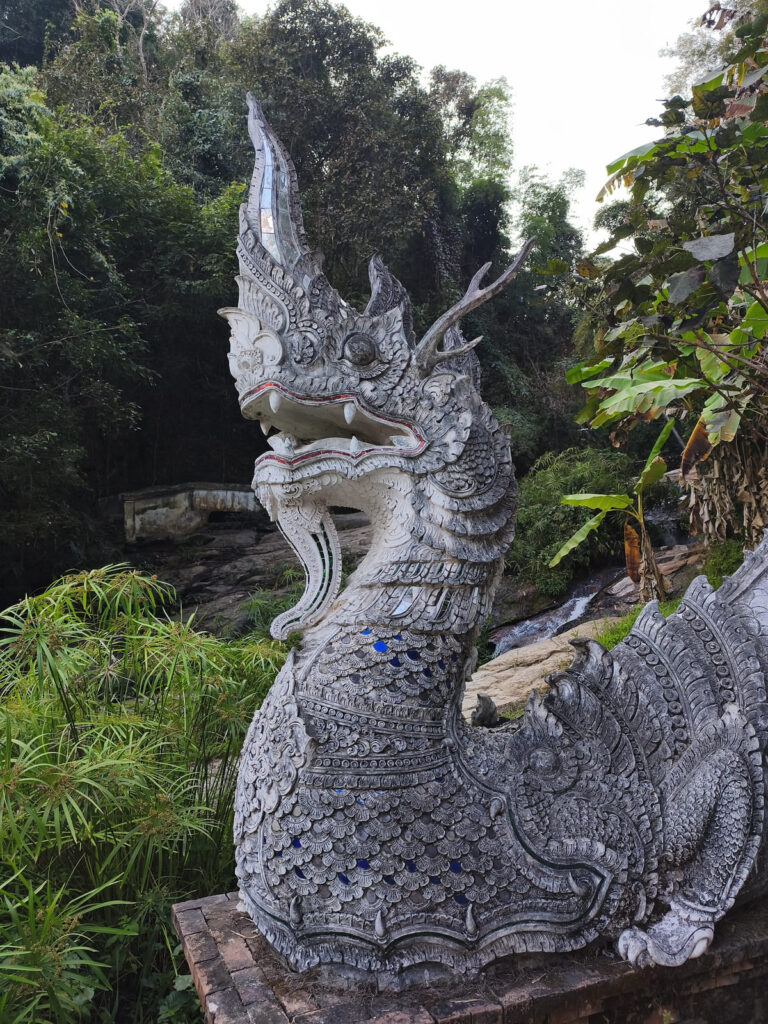 Naga staircase at Wat Phra Lat