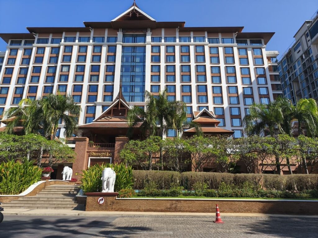 Front view of Shangri-La Hotel in Chiang Mai