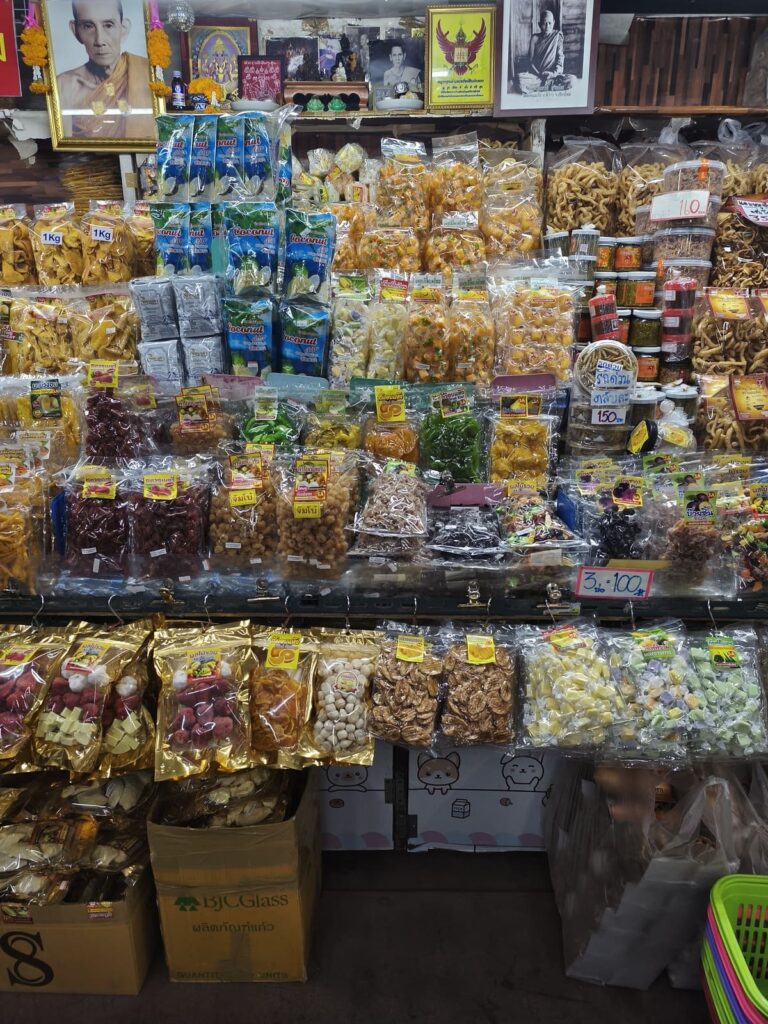 Waroros Market stall with dried fruit