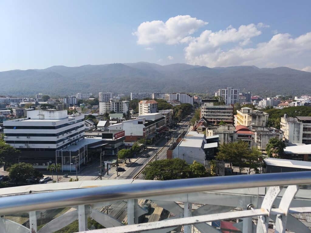 View from Maya Mall towards mountains
