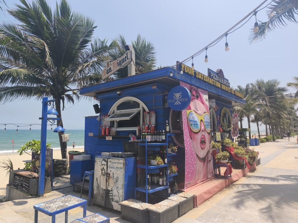 Food cart at beach