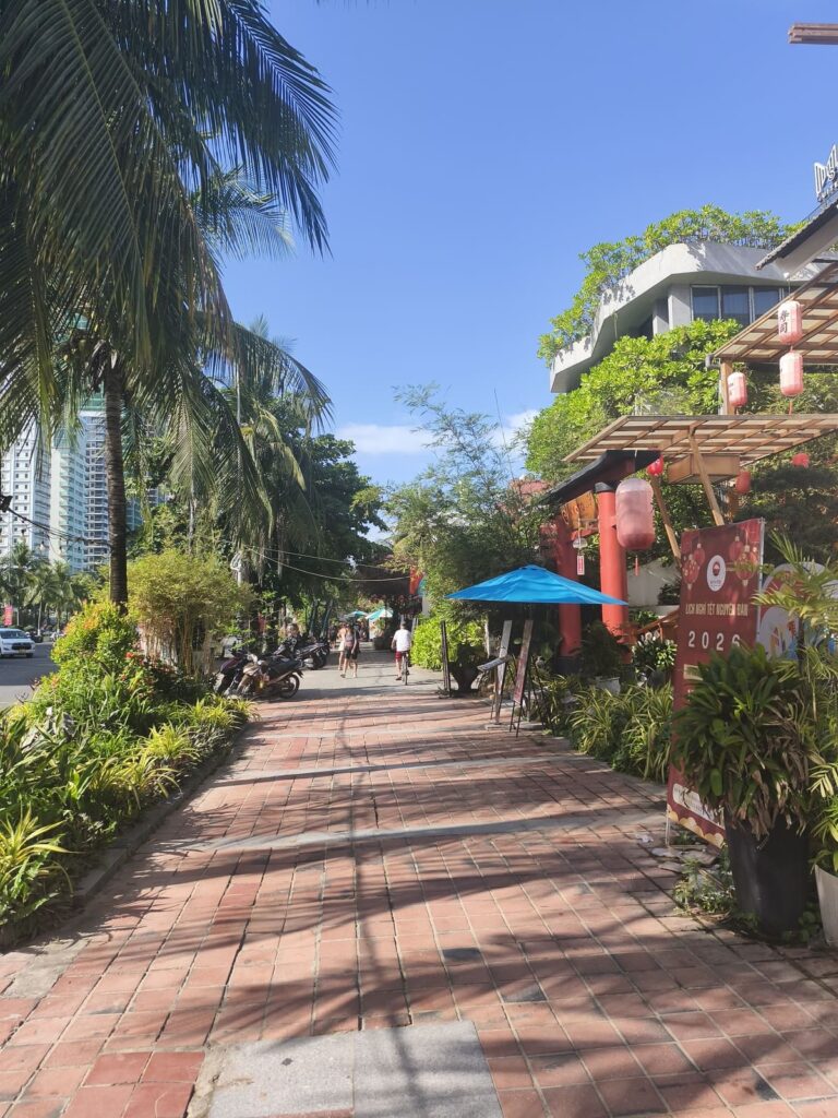 Beach Promenade with restaurants