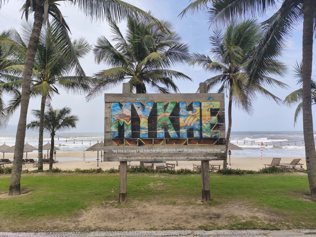 Beach with My Khe sign