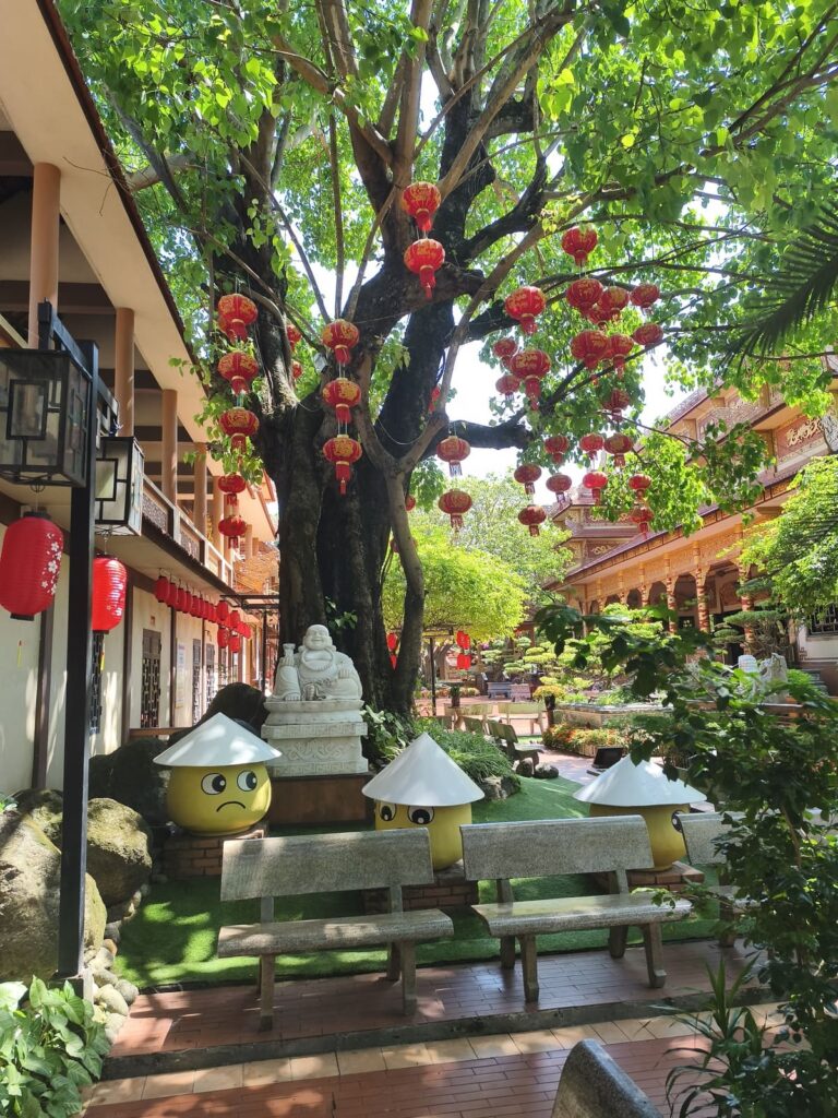 Statues under a tree