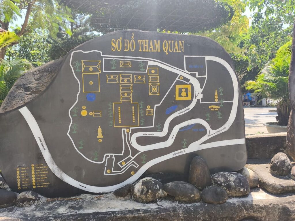 Map of temple grounds