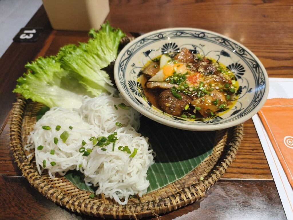 Plate with Vietnamese Food