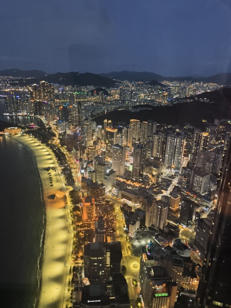 Night view of Busan from X the Sky
