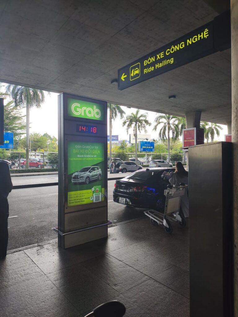 Grab Sign at Ho Chi Minh Airport