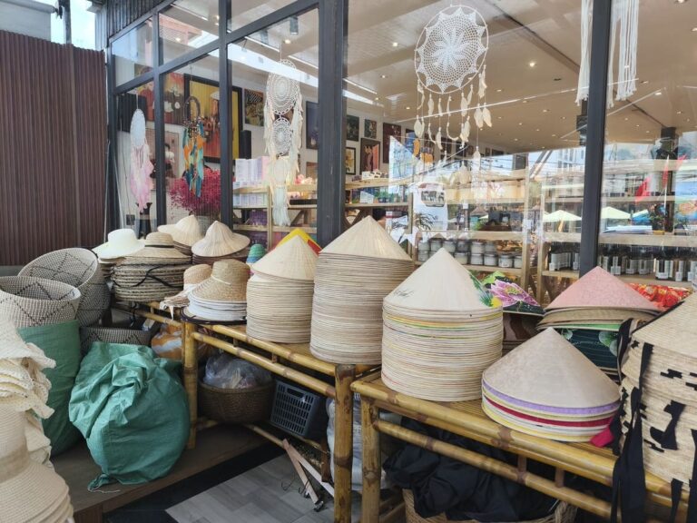 Stall selling traditional Vietnamese hats