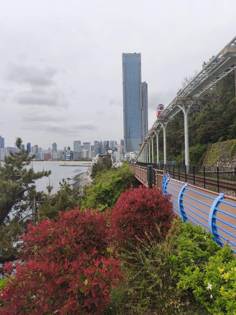 Haeunde seen from Beach Train Path