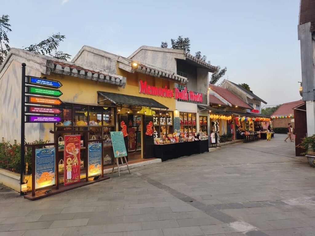 Colorful shopping street at Impression Theme Park