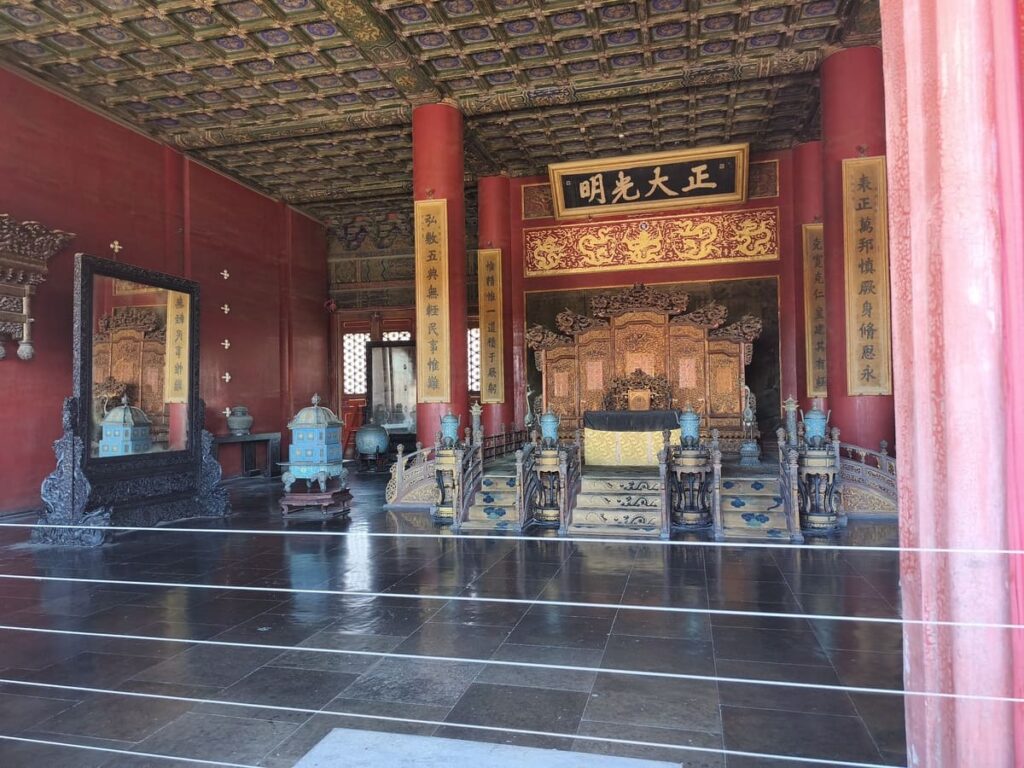 Interior of Palace Building in Forbidden City
