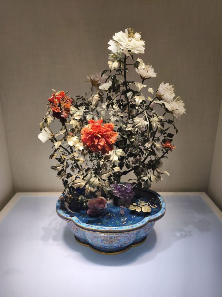 Flowers made out of jewels at Treasury Hall