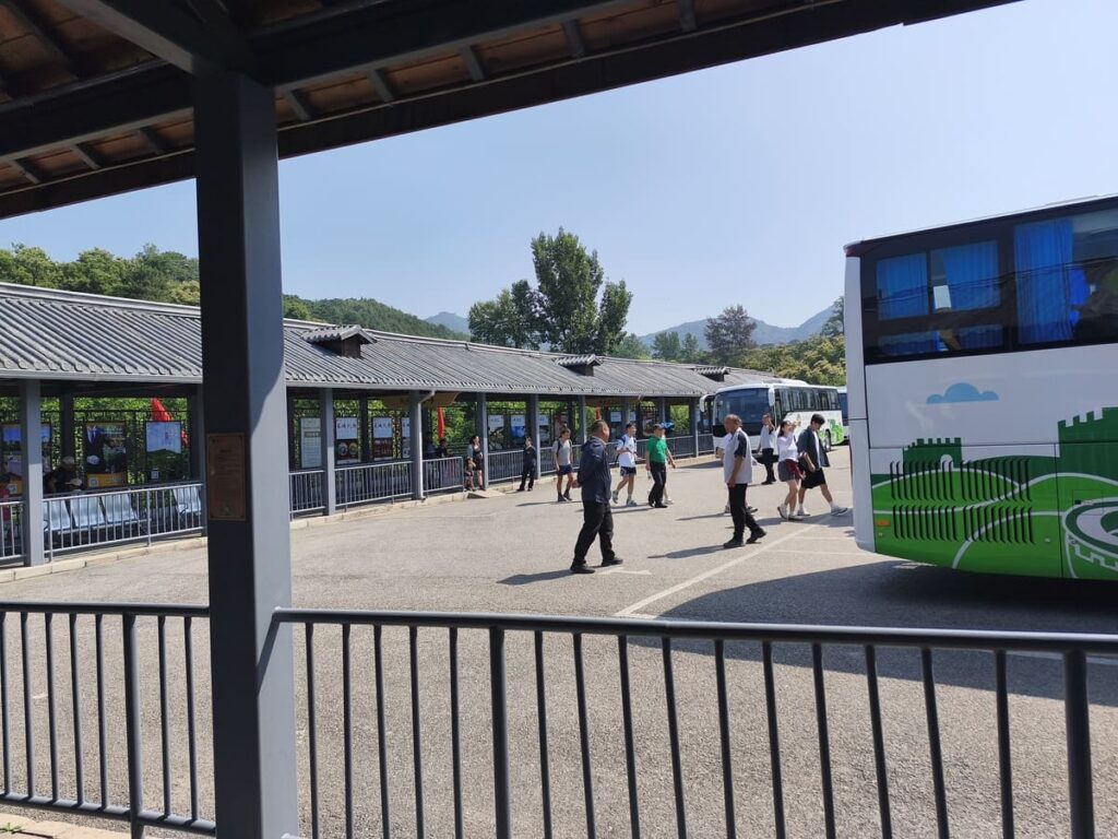 Shuttle bus to Great Wall at Mutianyu