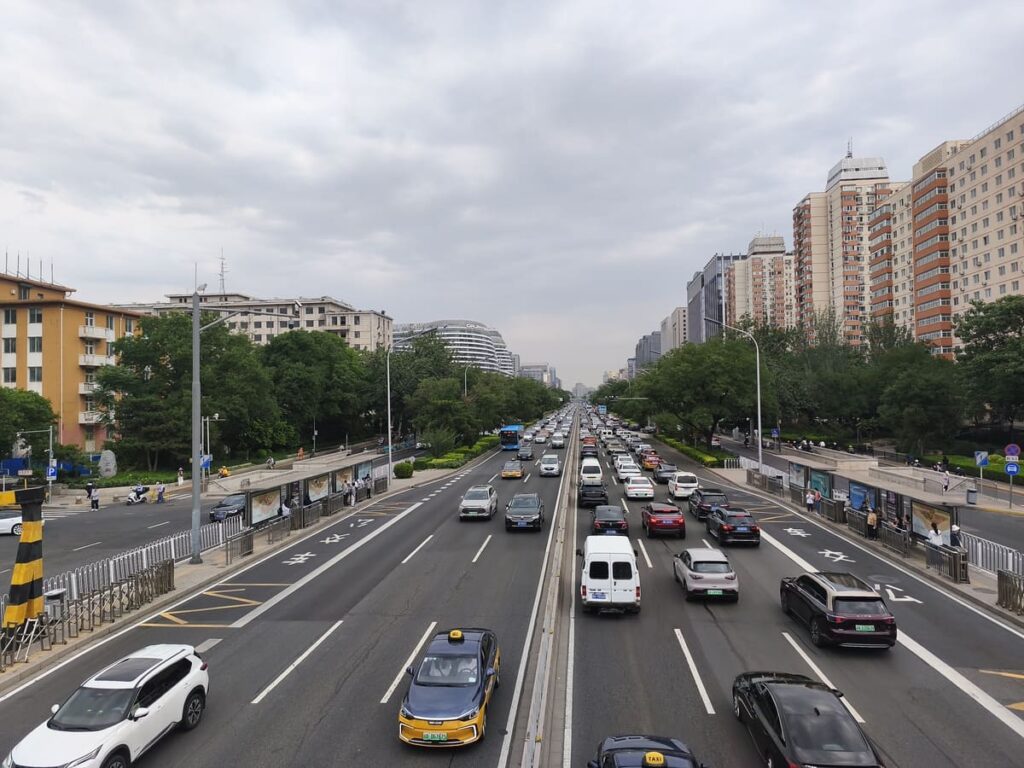 Multi-lane road in Beijing