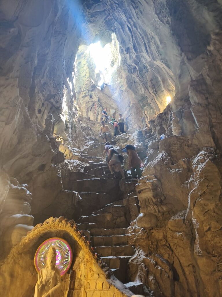 Cave wall with steps in Am Phu, Da Nang