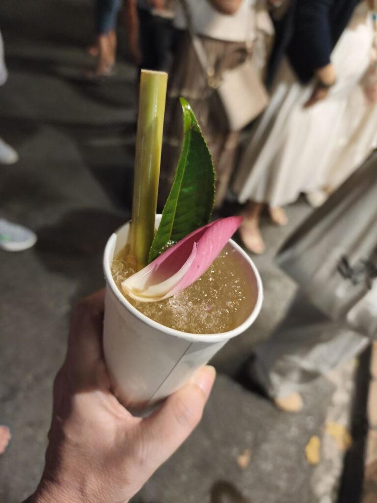 Small cup with Vietnamese herbal tea