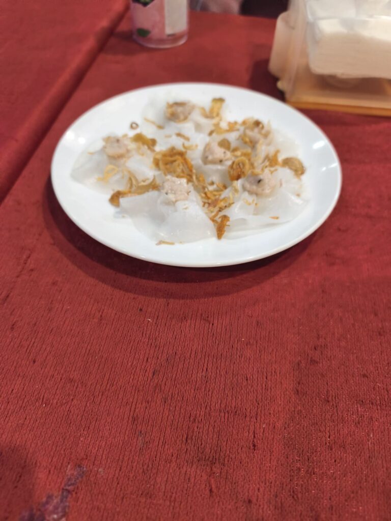 Plate with small dumplings
