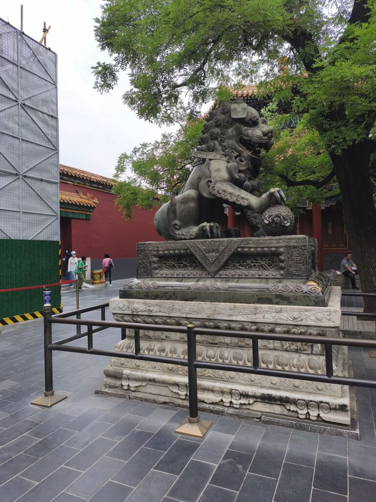 Lion Statue at Lama Temple