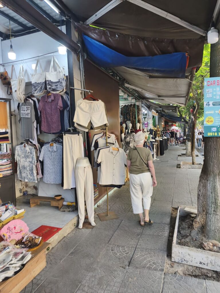 Row of tailor shops in Hoi An